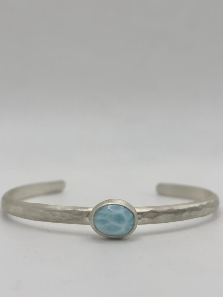 Sterling Silver Larimar Cuff Bracelet