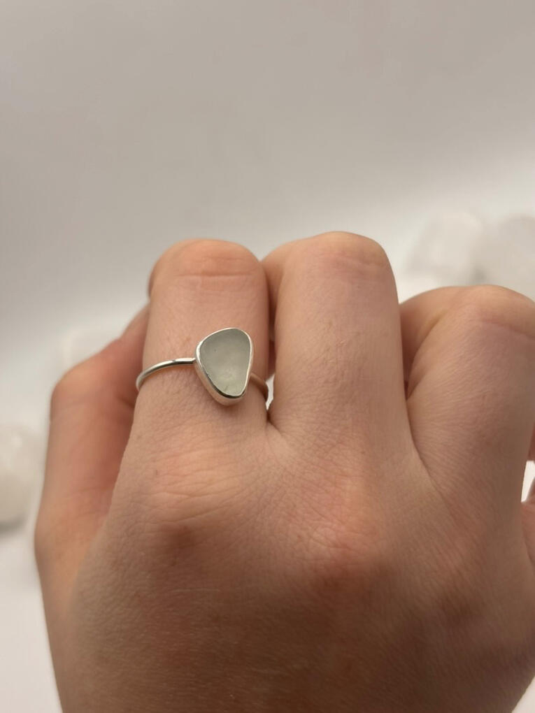 Sterling Silver Sea Glass Ring