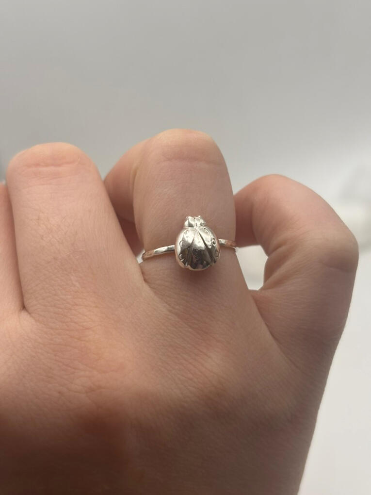 Sterling Silver Lady Bug Stacker