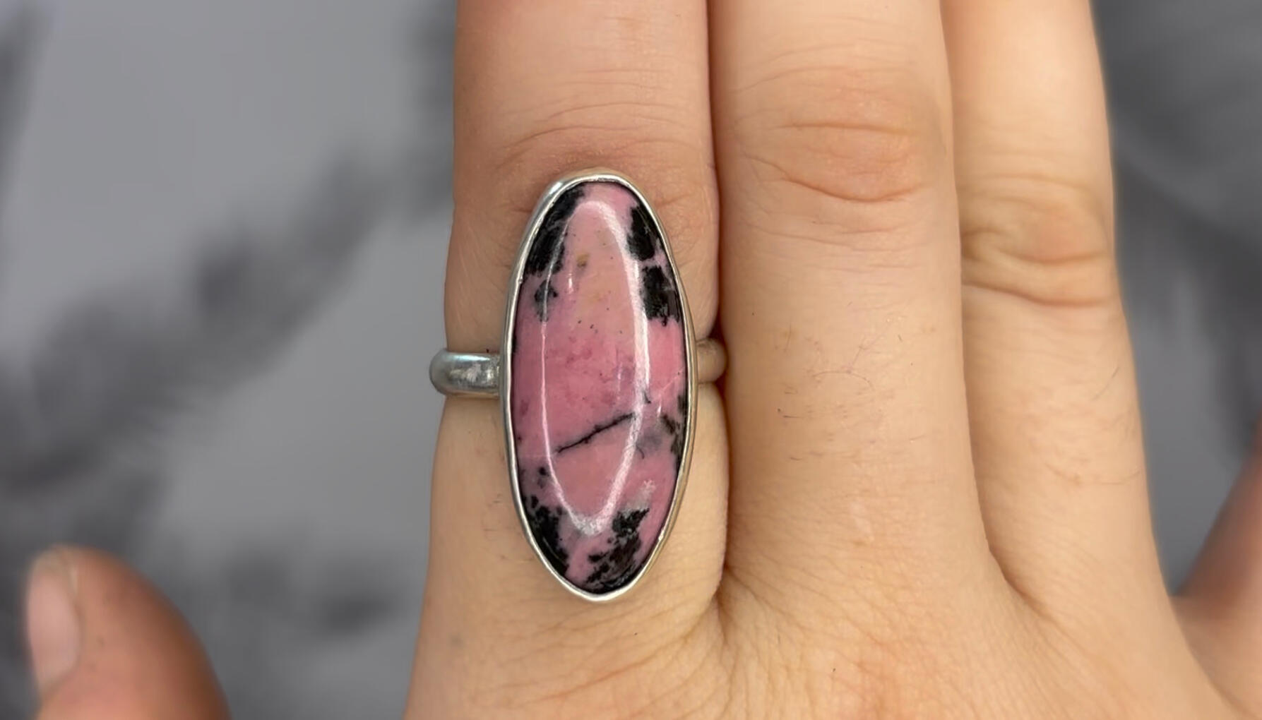 Sterling Silver Rhodonite Ring