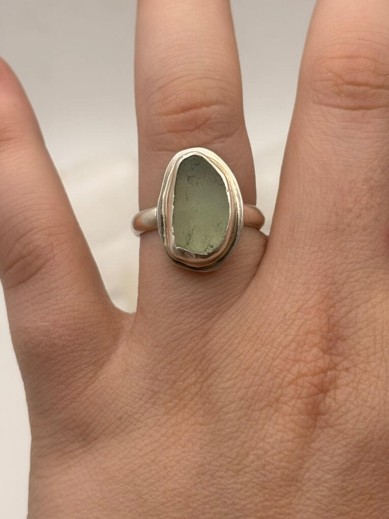 Sterling Silver Sea Glass Ring
