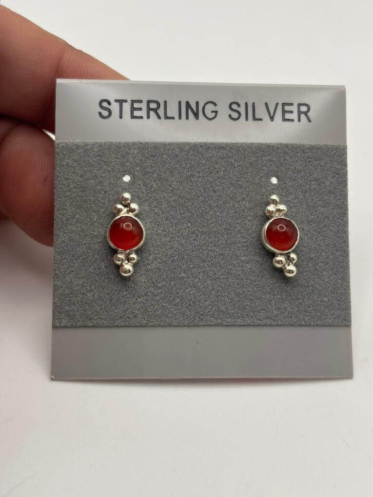 Sterling Silver Carnelian Earrings