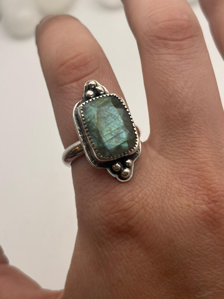 Sterling Silver Labradorite Ring