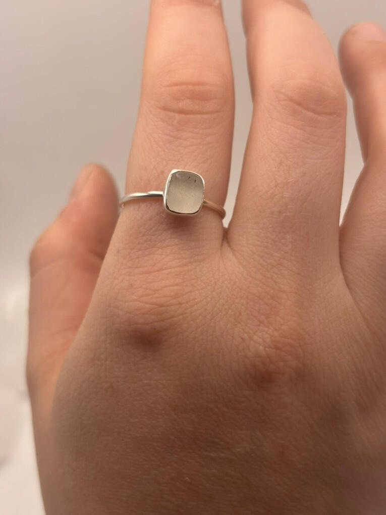 Sterling Silver Hawaiian Sea Glass Stacker