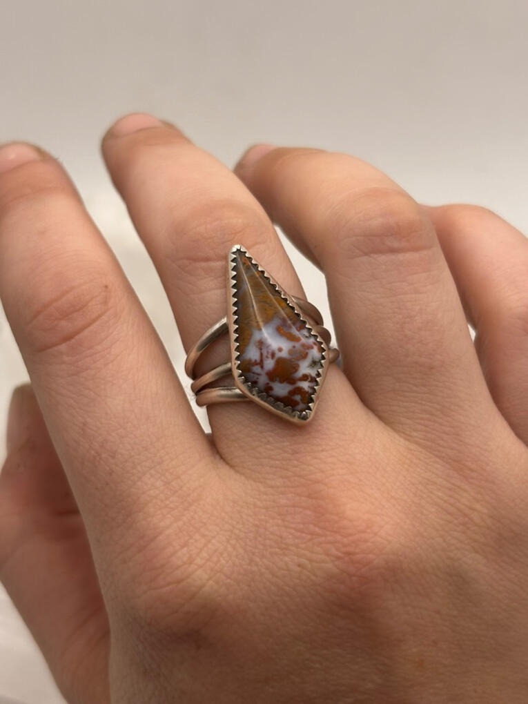 Sterling Silver Wingate Agate Ring