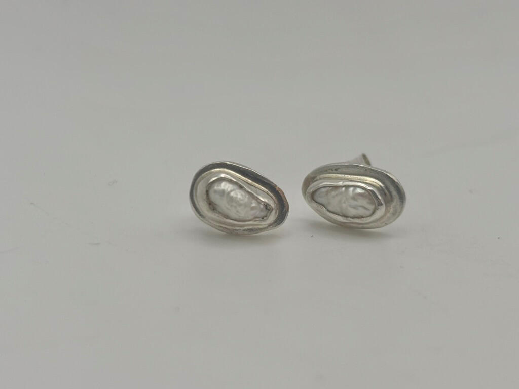 Sterling Silver Freshwater Pearl Earrings