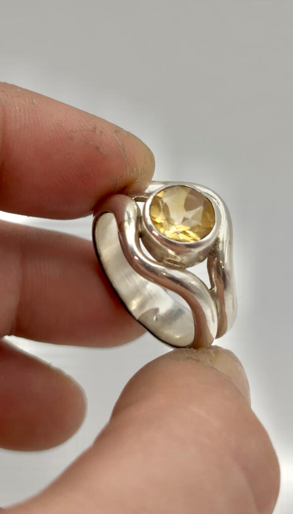 Sterling Silver Citrine Ring